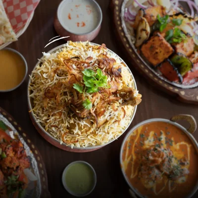 Yellow and Brown Modern Indian Dishes Instagram Post